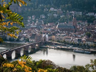 Heidelberg Panaorama mit Neckar und Alte Brücke